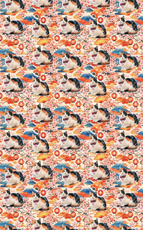 Japanese Bobtail Blossoms - London Penny Gift Wrap