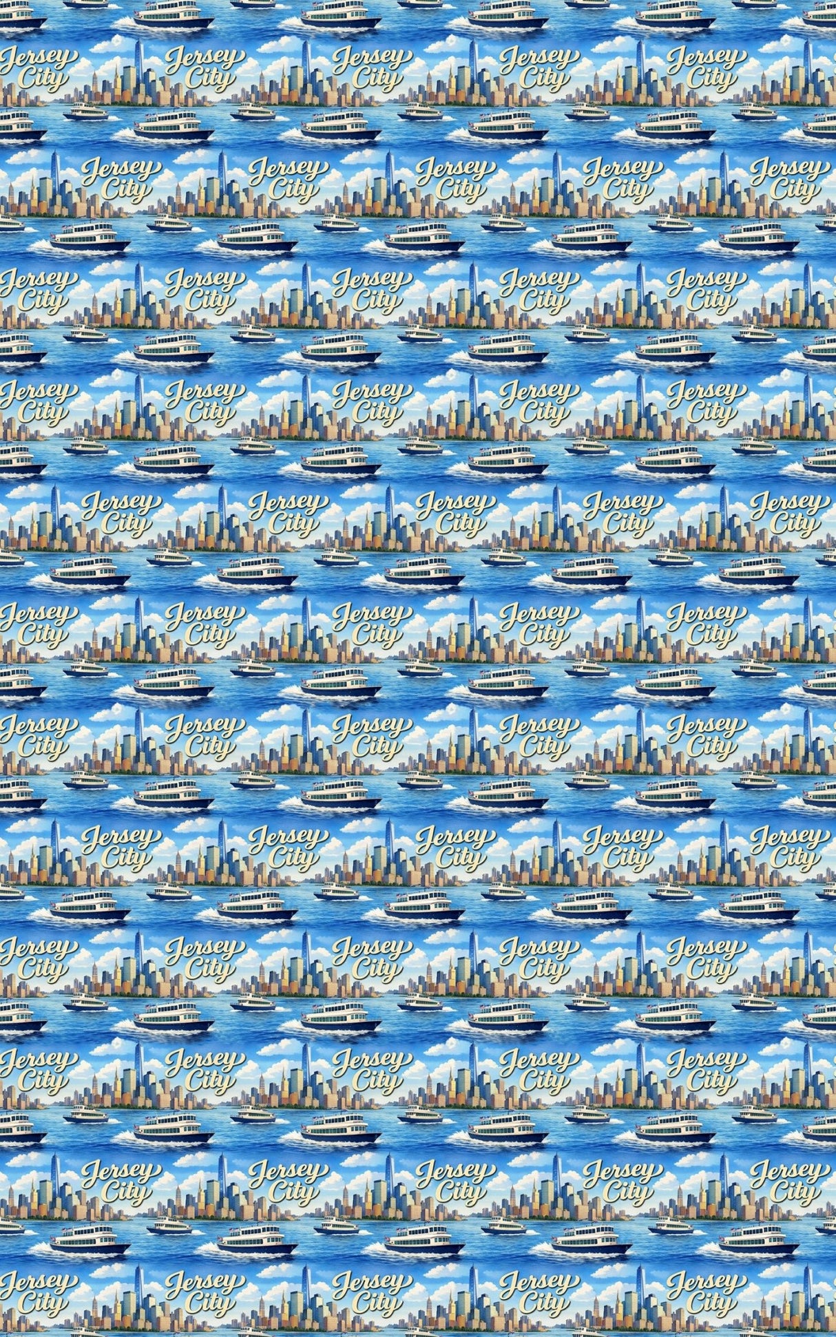 Jersey City Harbor Lights - London Penny Gift Wrap