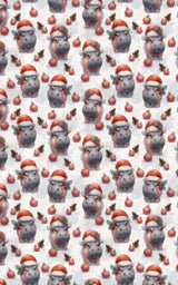 Jolly Hippo Christmas - London Penny Gift Wrap