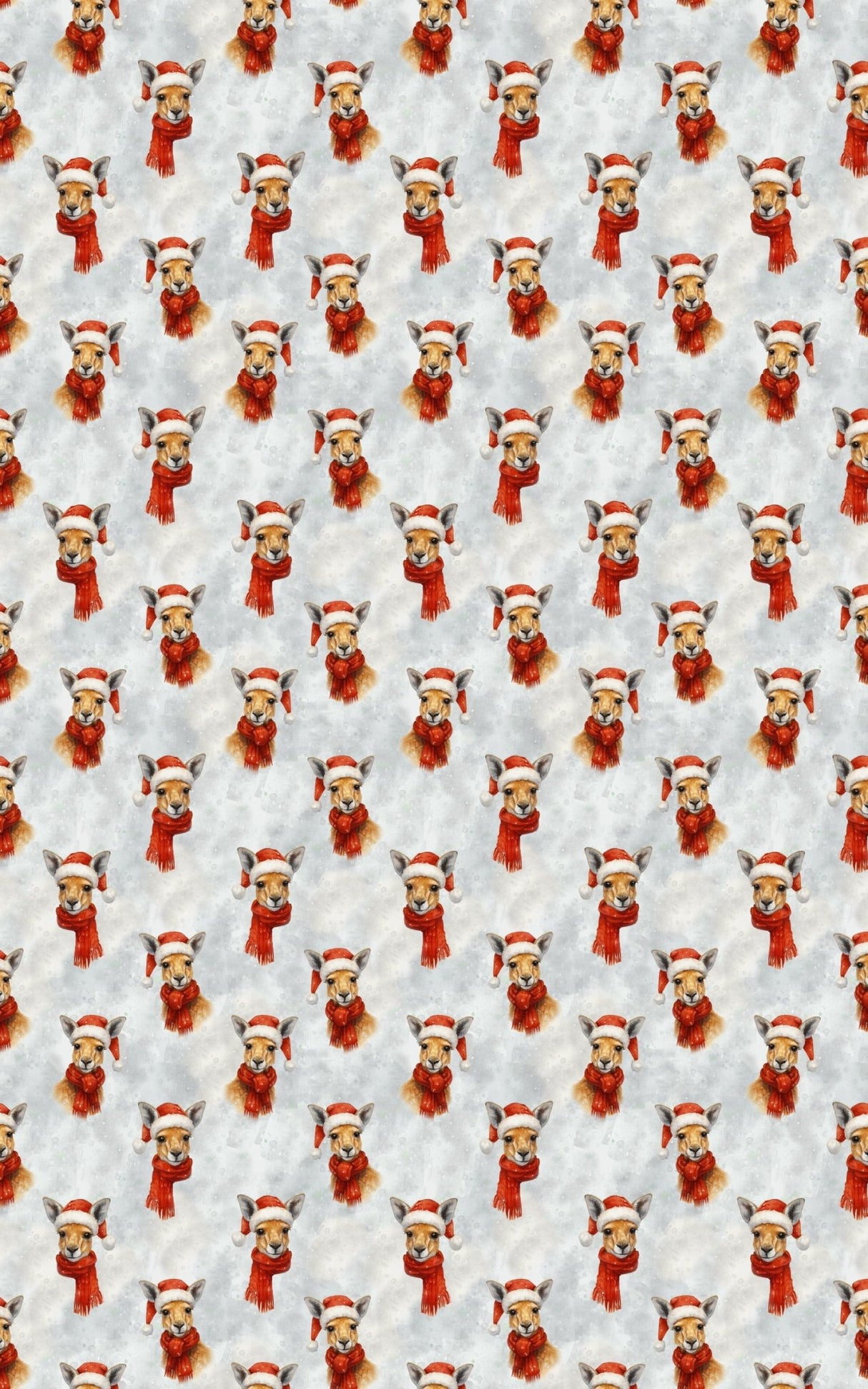 Festive Kangaroo Elegance - London Penny Gift Wrap