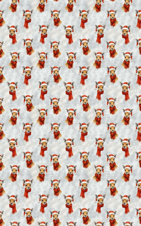 Festive Kangaroo Elegance - London Penny Gift Wrap