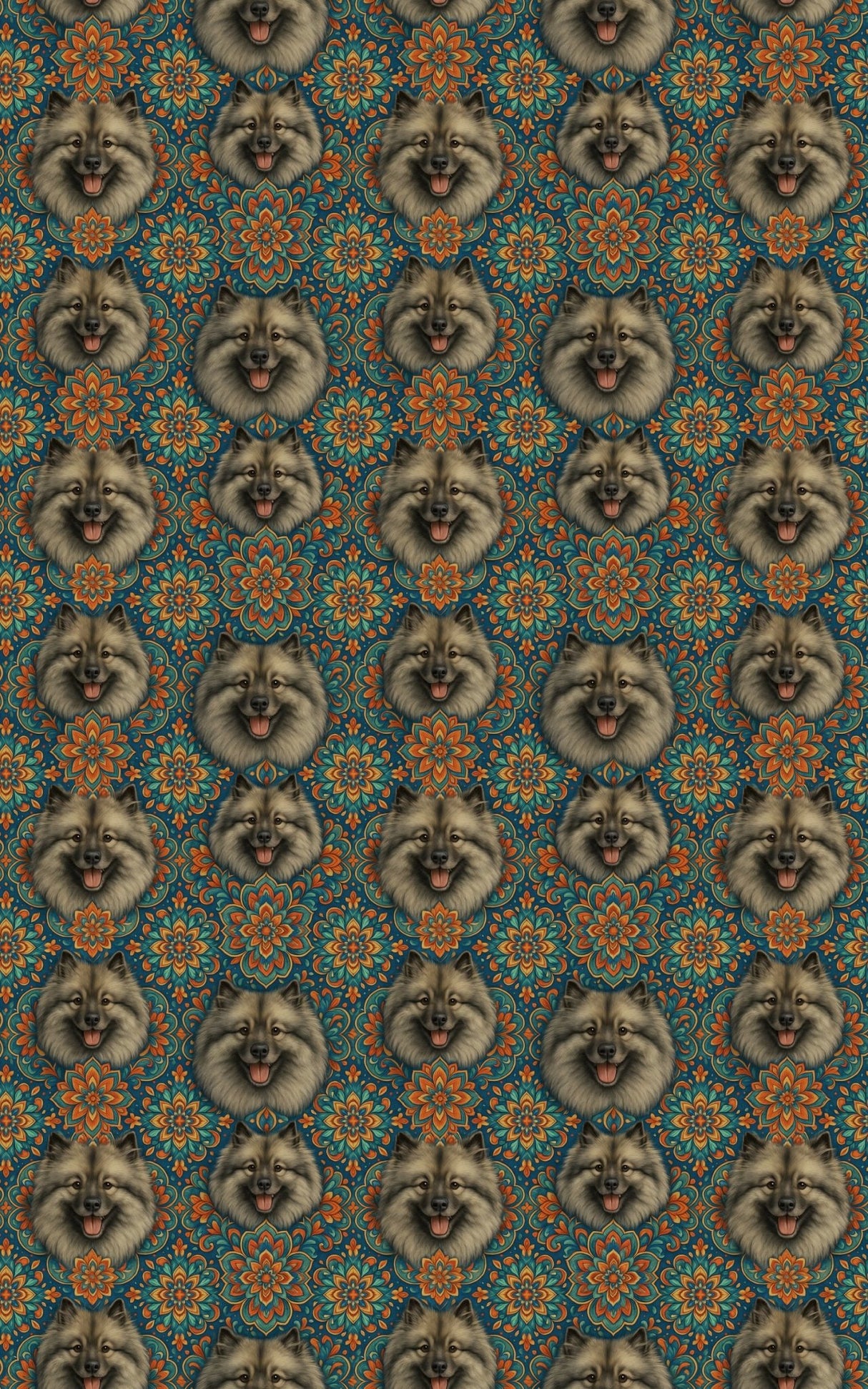 Keeshond Kaleidoscope - London Penny Gift Wrap