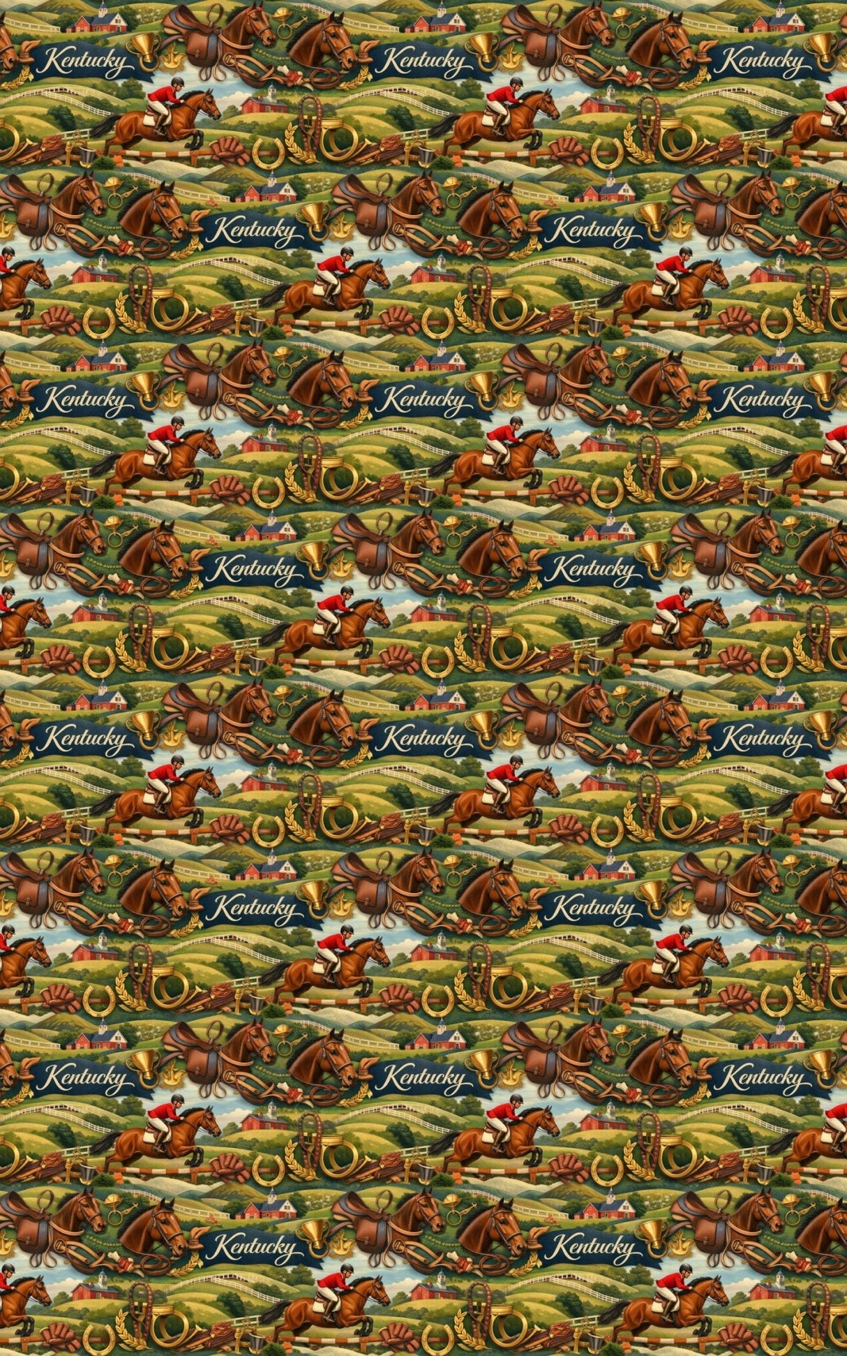 Kentucky Bluegrass Elegance - London Penny Gift Wrap