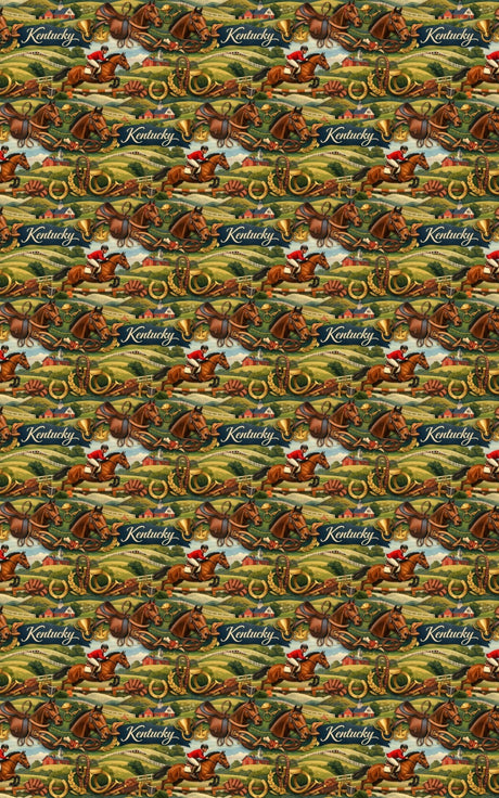 Kentucky Bluegrass Elegance - London Penny Gift Wrap