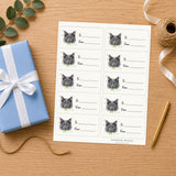 Khao Manee Purrfectly Yours Gift Tag Sticker Sheet