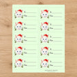 Khao Manee Santa Paws Gift Tag Sticker Sheet - London Penny Gift Wrap