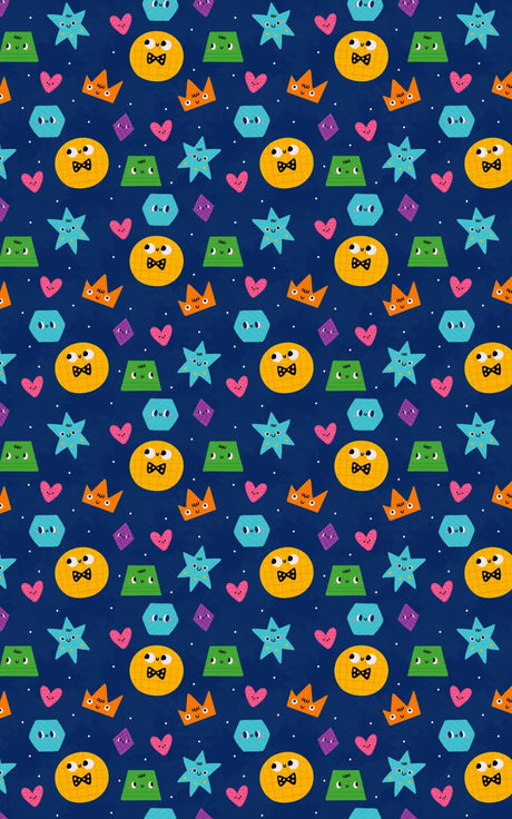 Kindergarten Shapes Party - London Penny Gift Wrap