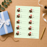 Labrador Retriever Santa Paws Gift Tag Sticker Sheet