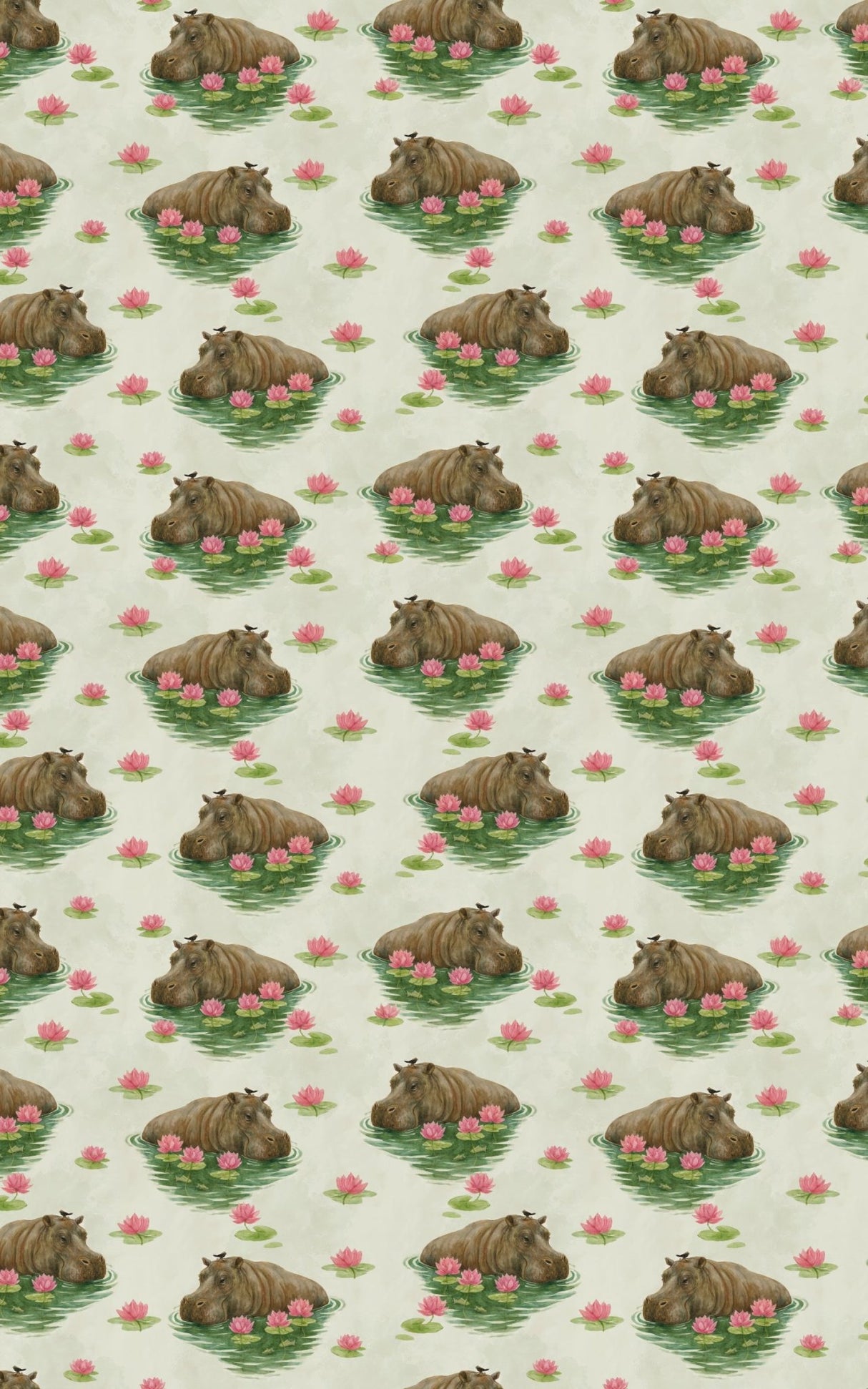 Lily Lagoon Hippos - London Penny Gift Wrap