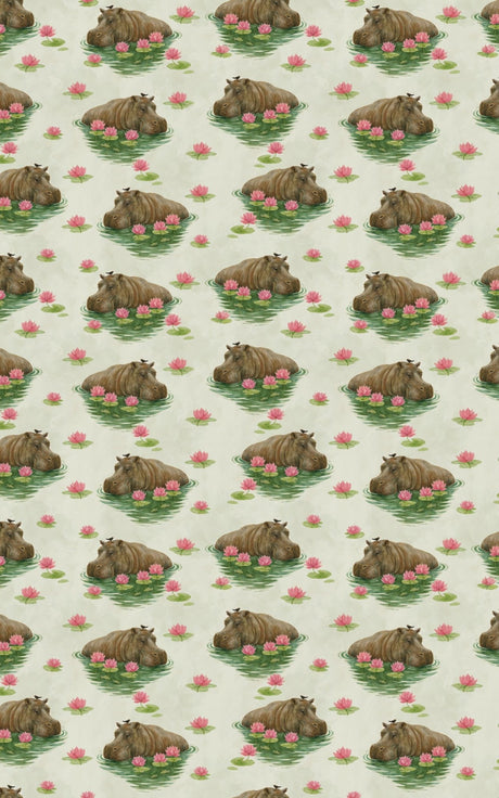Lily Lagoon Hippos - London Penny Gift Wrap