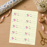 Little Ladybug Love Gift Tag Sticker Sheet