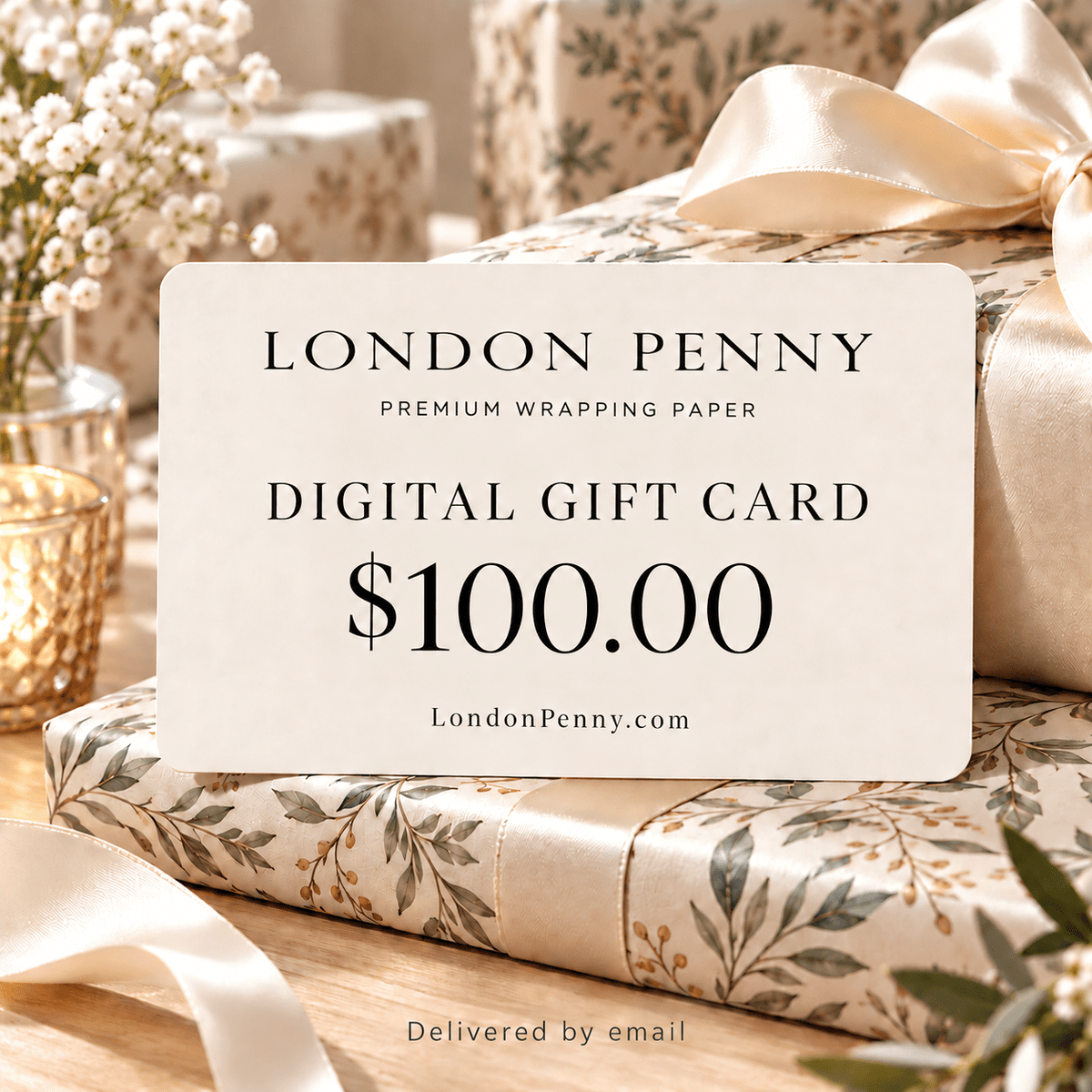 $100 London Penny Digital Gift Card - London Penny Gift Wrap
