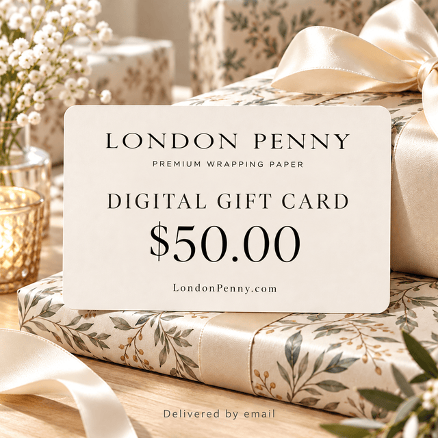 $50 London Penny Digital Gift Card - London Penny Gift Wrap