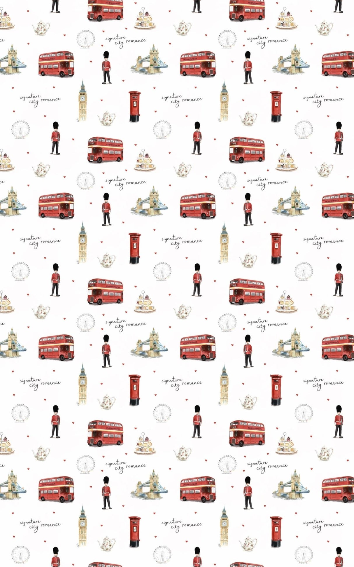 London Love Postcards - London Penny Gift Wrap