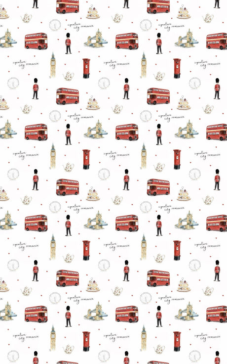 London Love Postcards - London Penny Gift Wrap