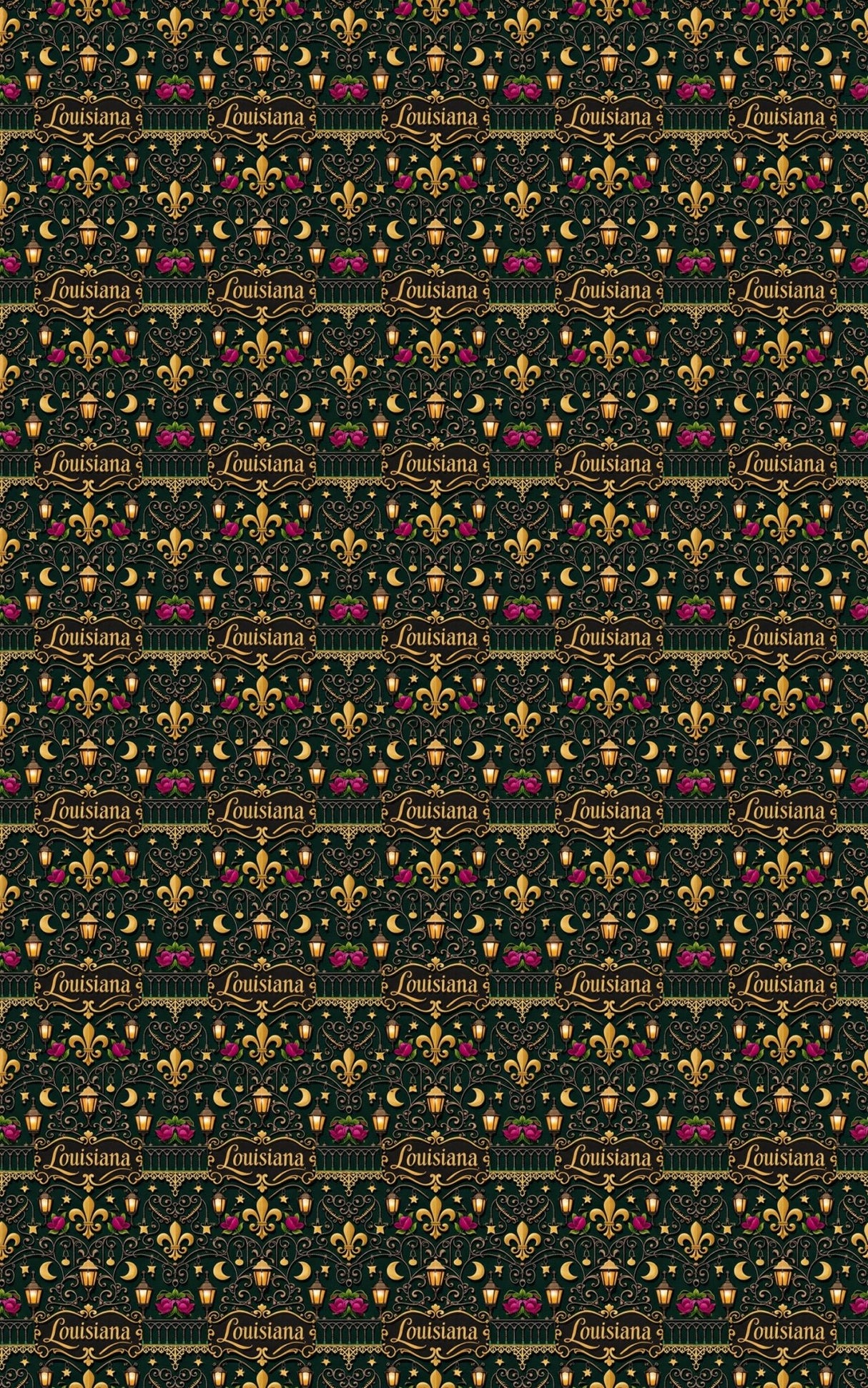 Louisiana French Quarter Flourish - London Penny Gift Wrap