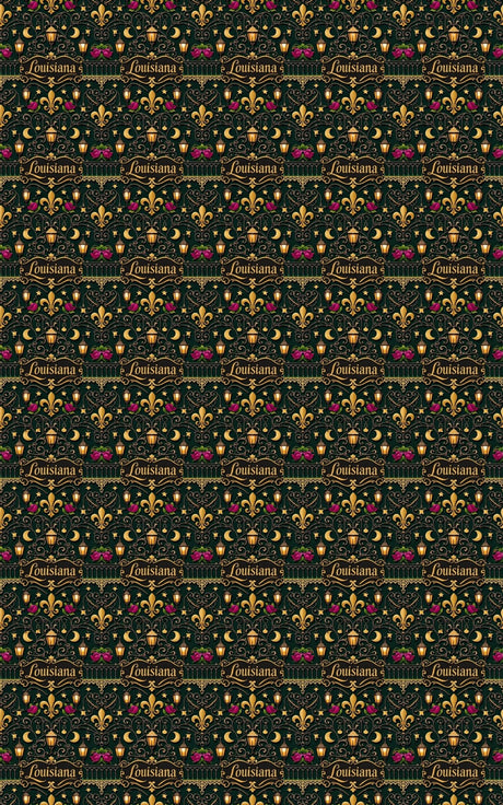 Louisiana French Quarter Flourish - London Penny Gift Wrap