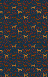Dachshund Love Leash - London Penny Gift Wrap
