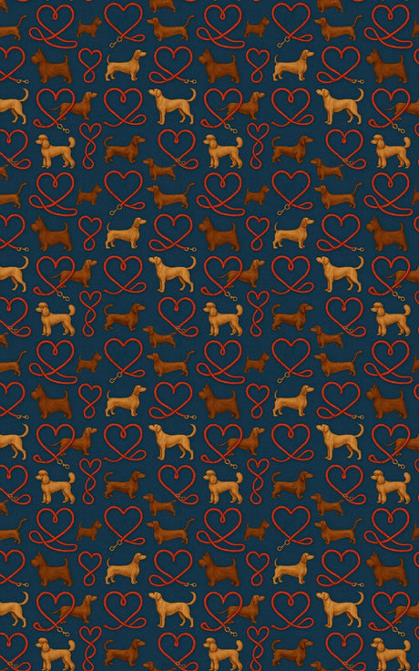 Dachshund Love Leash - London Penny Gift Wrap