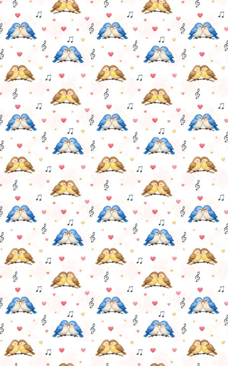 Lovebirds on a Wire - London Penny Gift Wrap