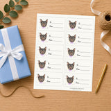 Lykoi Purrfectly Yours Gift Tag Sticker Sheet