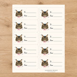 Maine Coon Purrfectly Yours Gift Tag Sticker Sheet