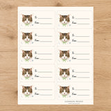 Manx Purrfectly Yours Gift Tag Sticker Sheet