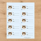 Manx Pawprint Wishes Gift Tag Sticker Sheet