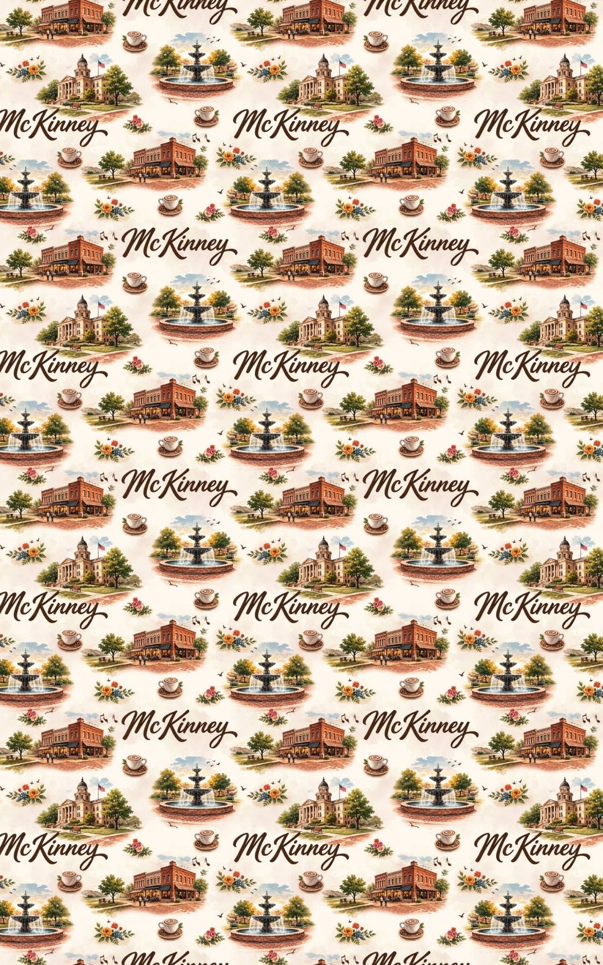 McKinney Texas Square - London Penny Gift Wrap