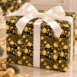 Personalized Golden Oro Bloom Wrapping Paper | Custom Gift Wrap - London Penny Gift Wrap