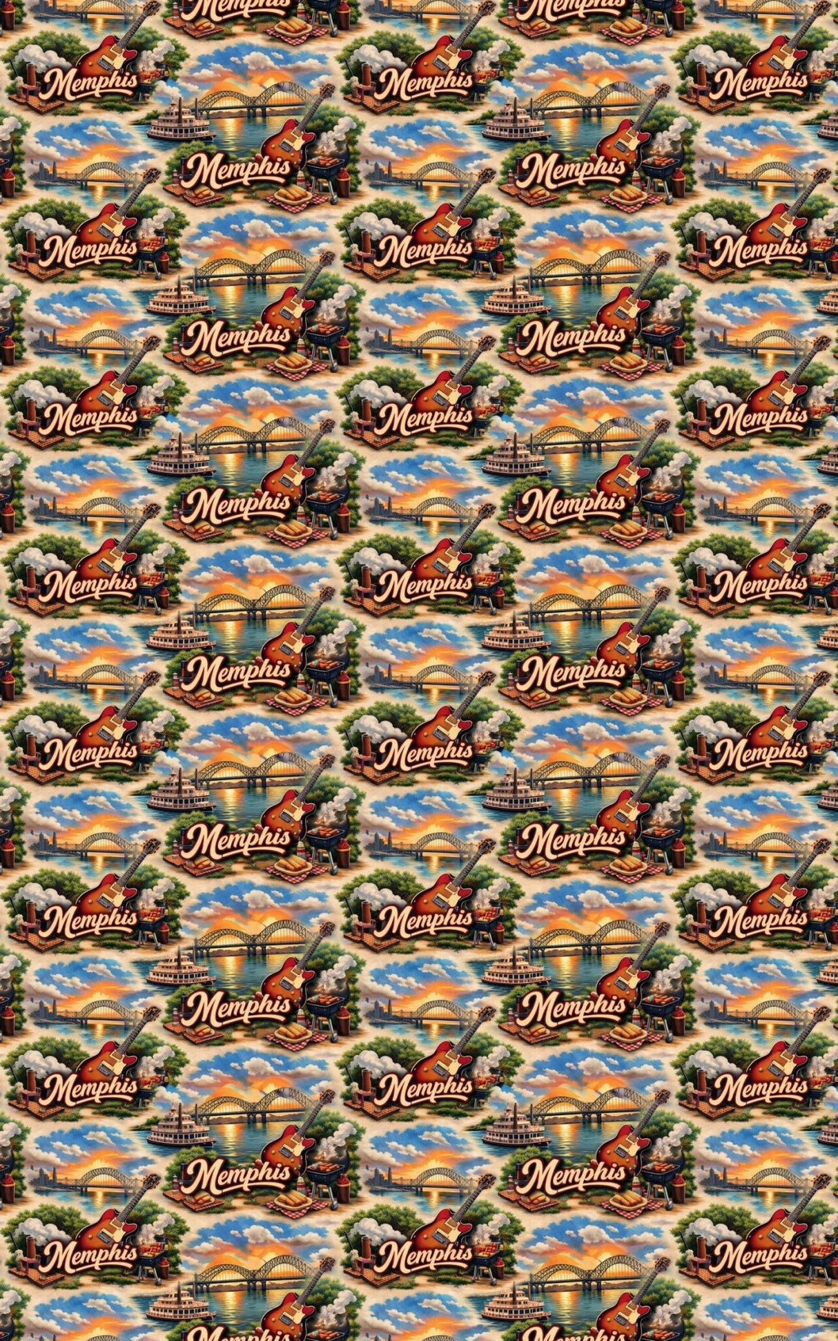 Memphis Blues & BBQ - London Penny Gift Wrap