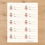 Merry Elf Steps Christmas Gift Tag Sticker Sheet