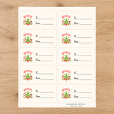 Merry Little Christmas Gift Tag Sticker Sheet