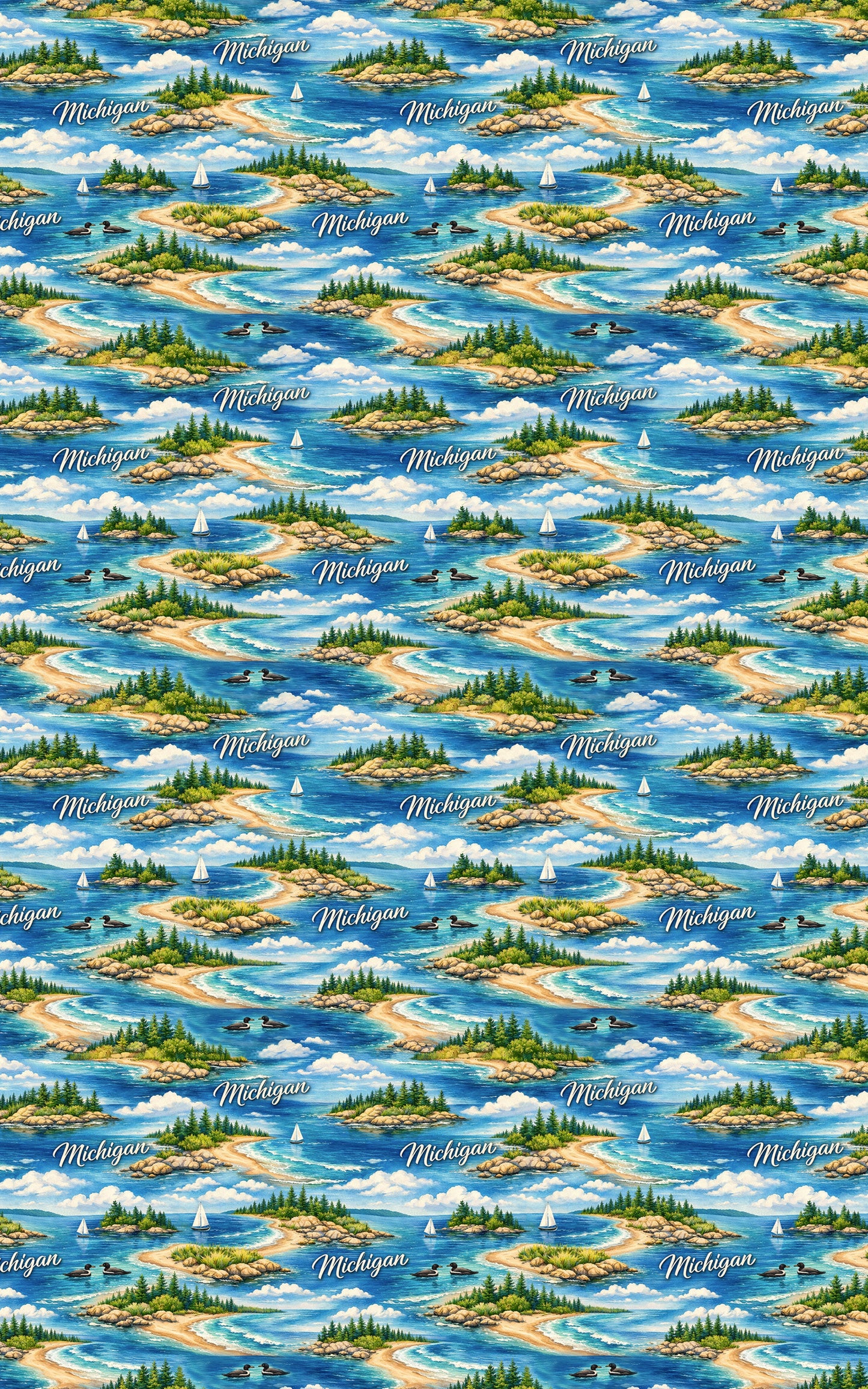 Michigan Great Lakes Calm Icons