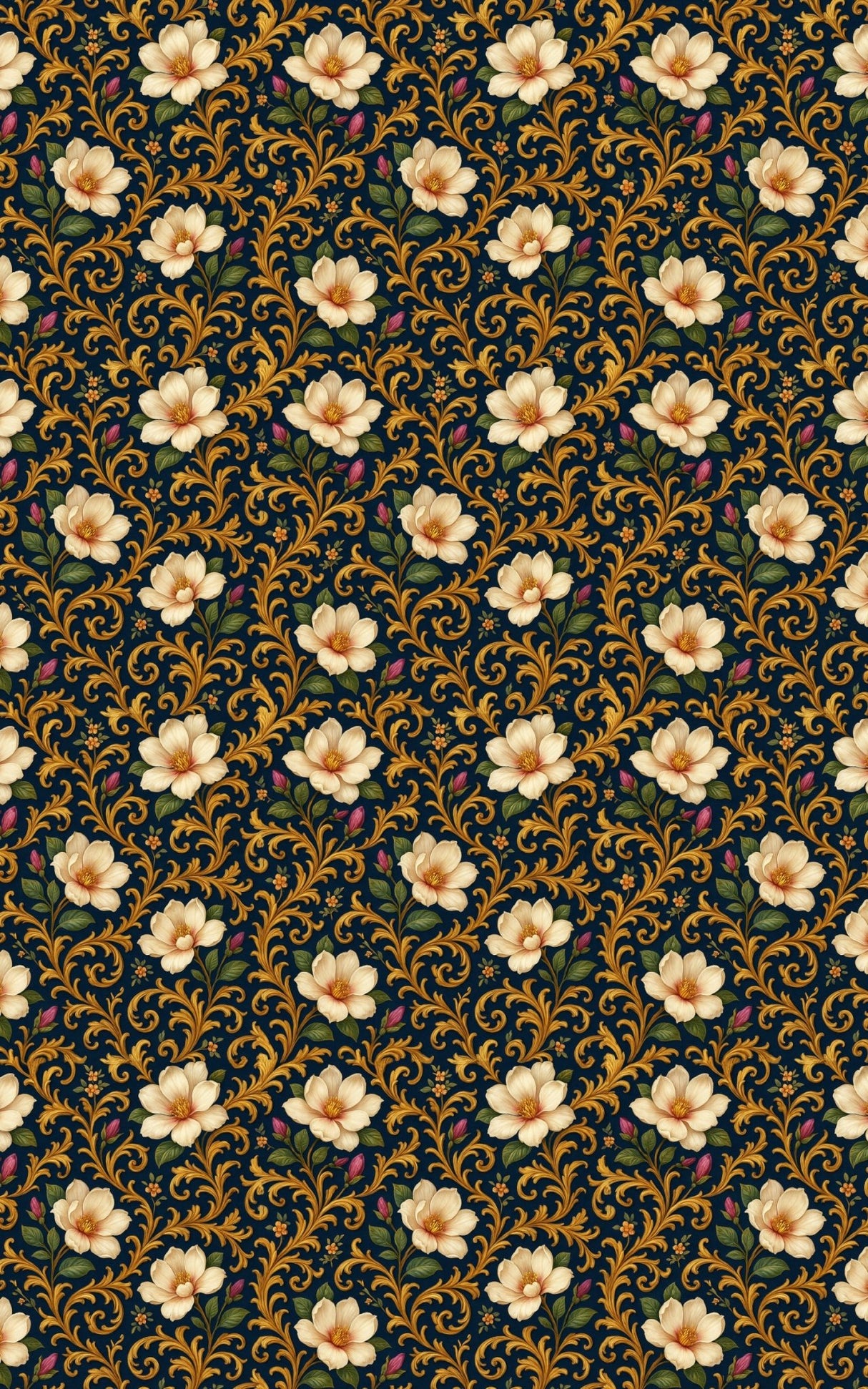 Midnight Magnolia Garden - London Penny Gift Wrap