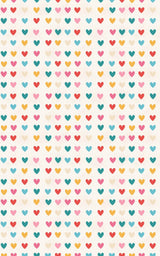Minimal Heart Grid - London Penny Gift Wrap