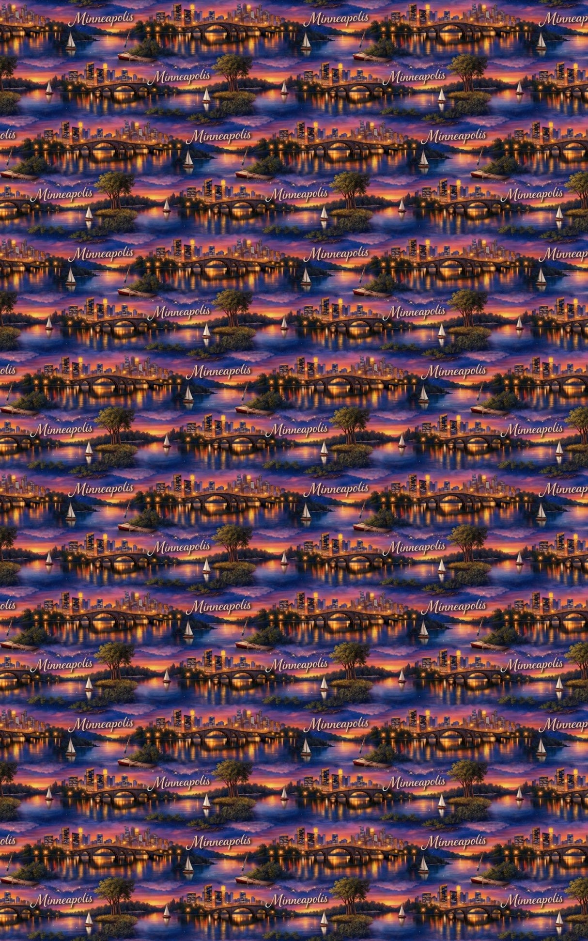 Minneapolis Lakes & Lights - London Penny Gift Wrap