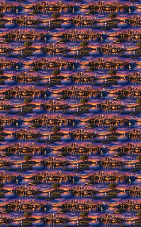 Minneapolis Lakes & Lights - London Penny Gift Wrap