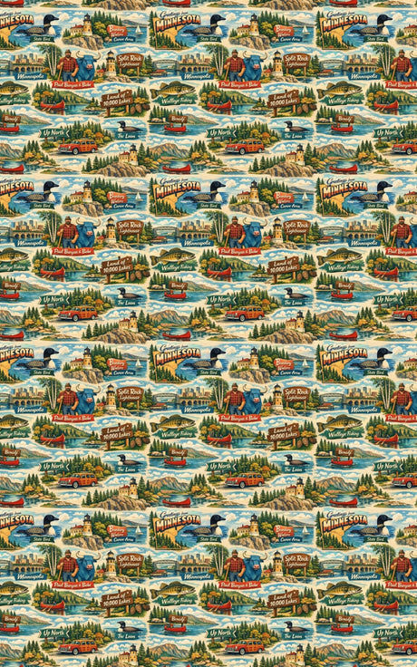 Minnesota Postcard Memories - London Penny Gift Wrap
