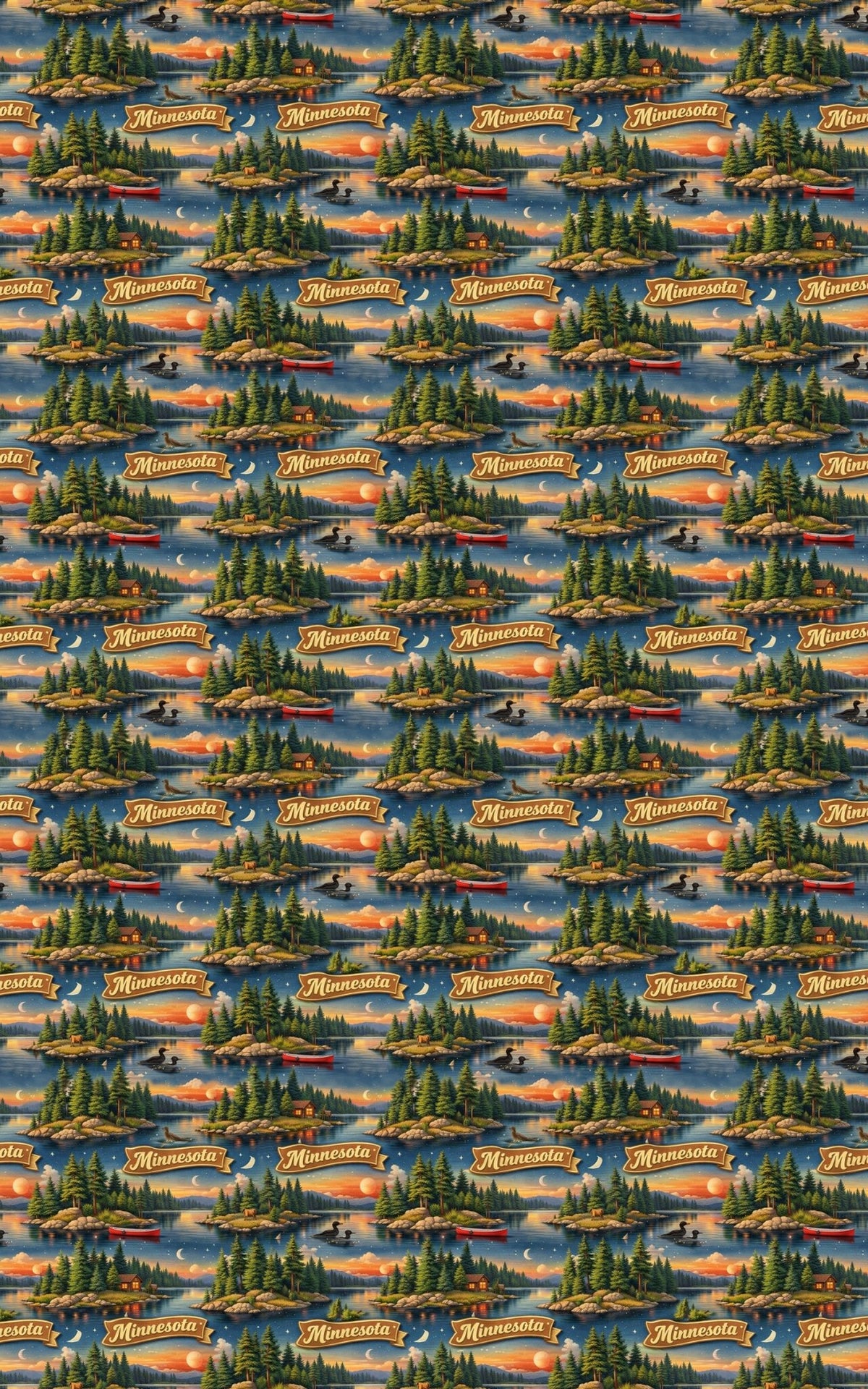 Minnesota Northwoods Serenity - London Penny Gift Wrap