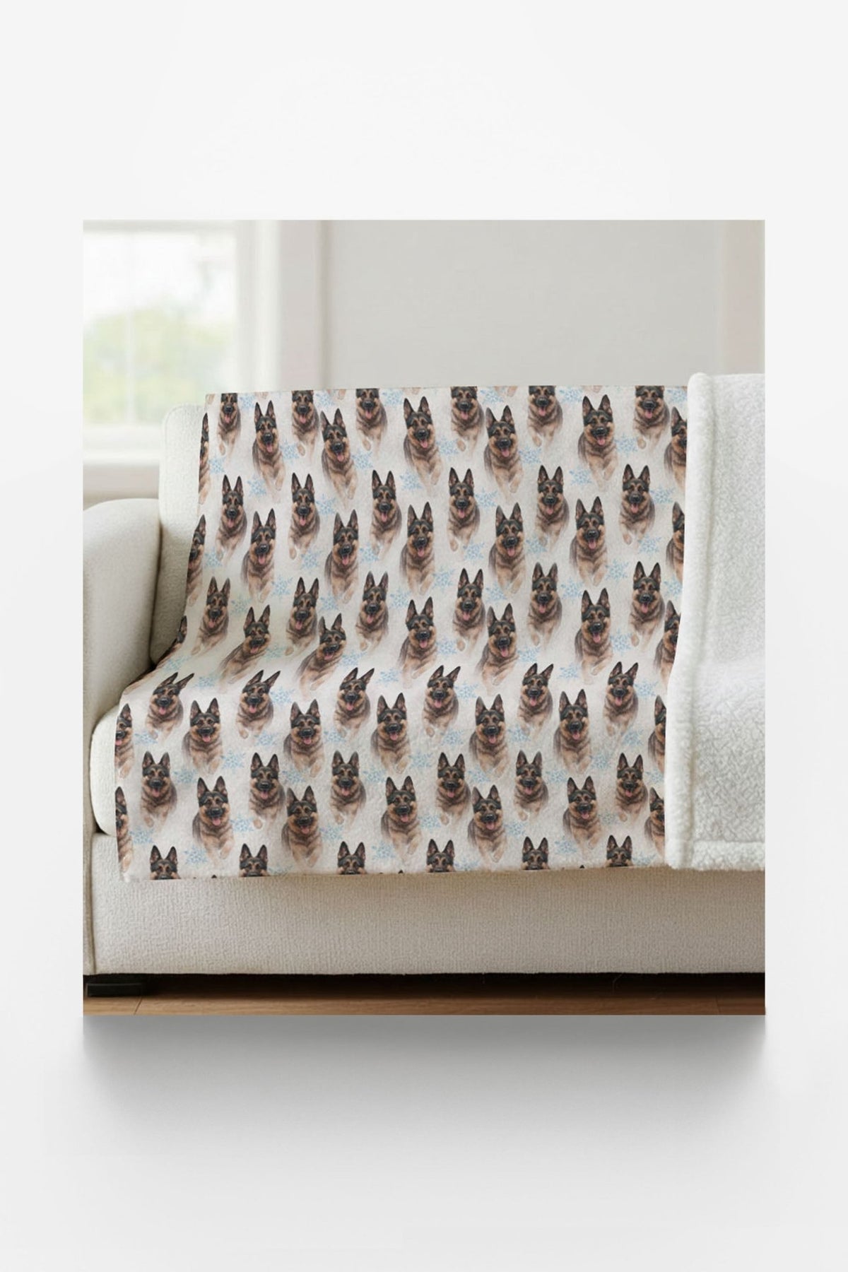 Snowflakes & Shepherds Sherpa Blanket - London Penny Gift Wrap