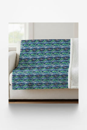 Alaska Northern Lights Sherpa Blanket - London Penny Gift Wrap
