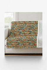 Texas Postcard Memories Sherpa Blanket - London Penny Gift Wrap