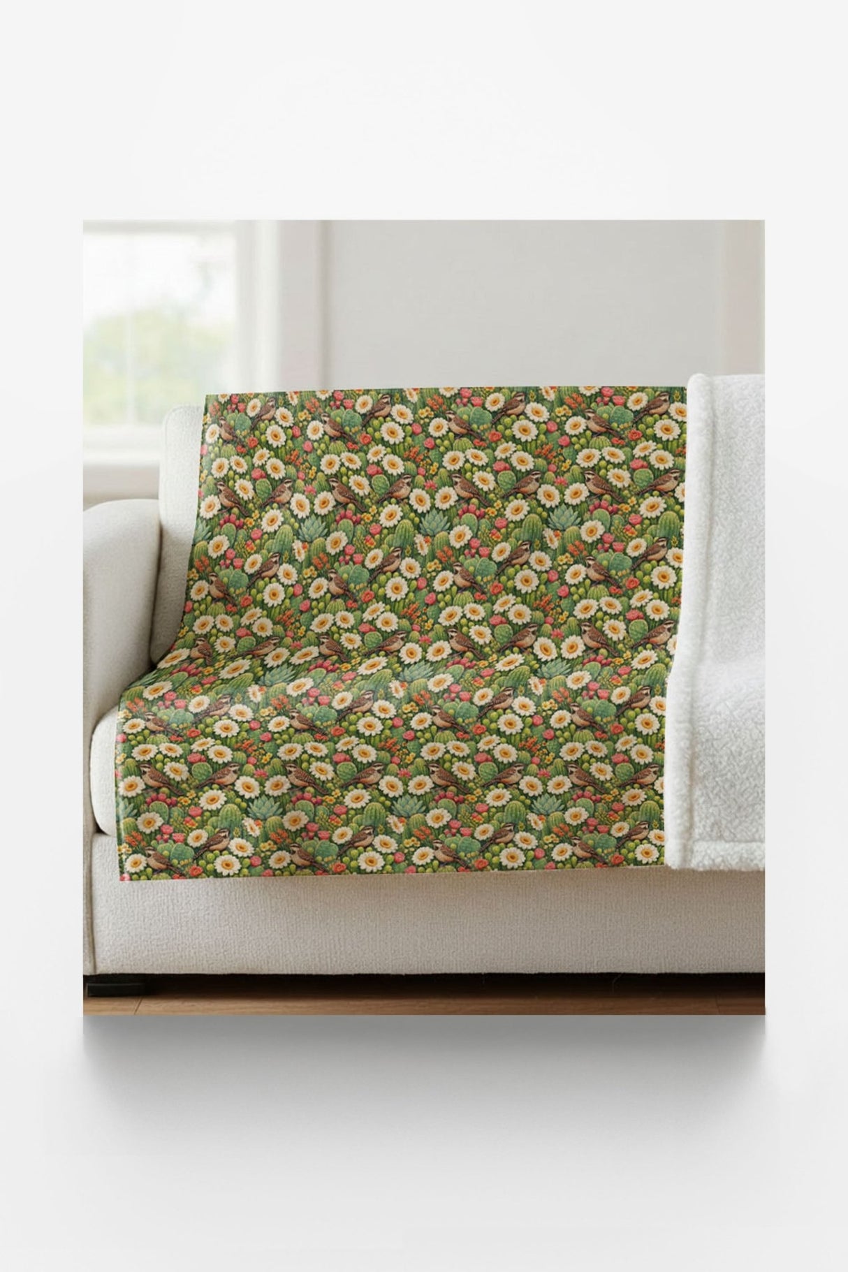 Arizona Flora & Fauna Sherpa Blanket - London Penny Gift Wrap