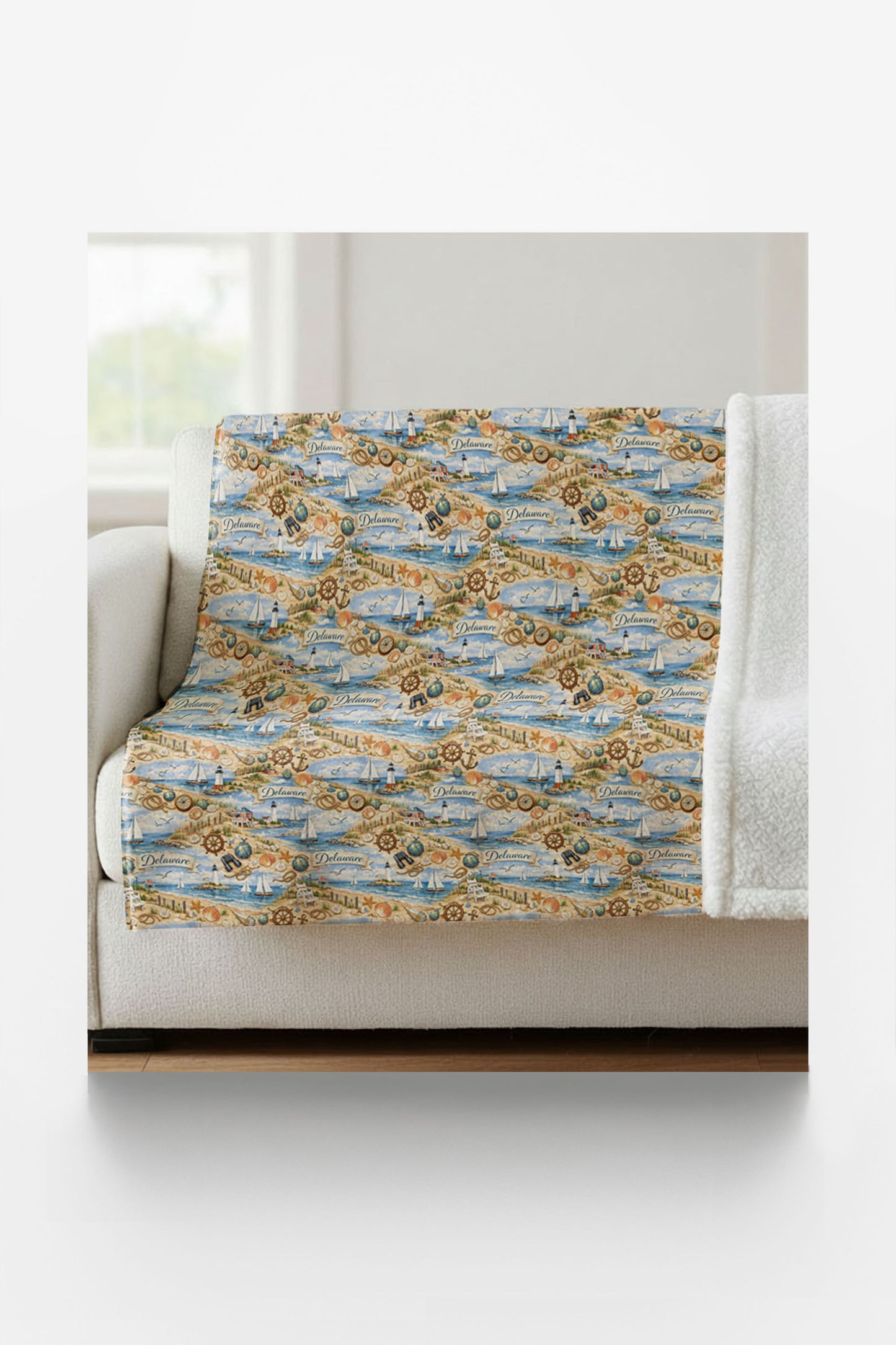 Delaware First State Shores Sherpa Blanket