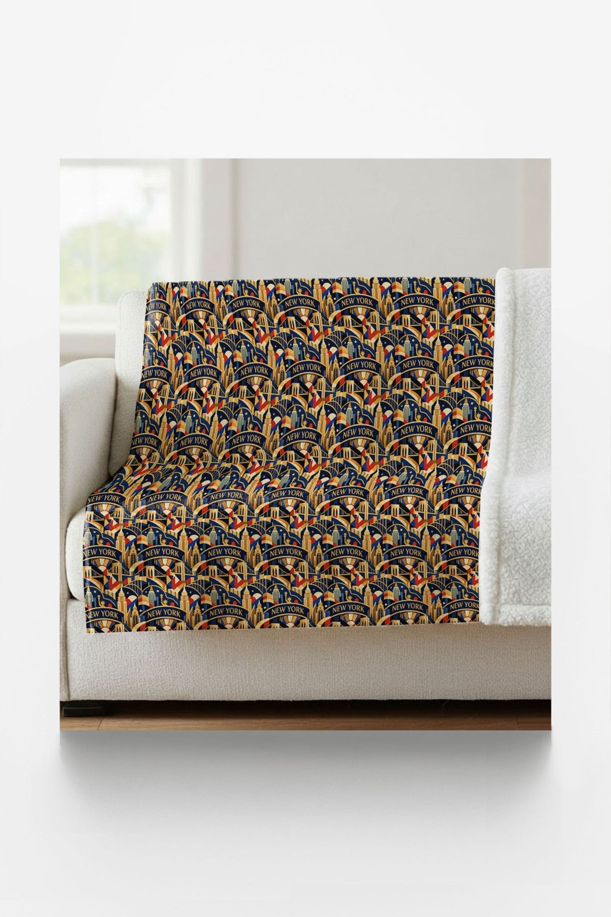 New York Empire Elegance Sherpa Blanket - London Penny Gift Wrap
