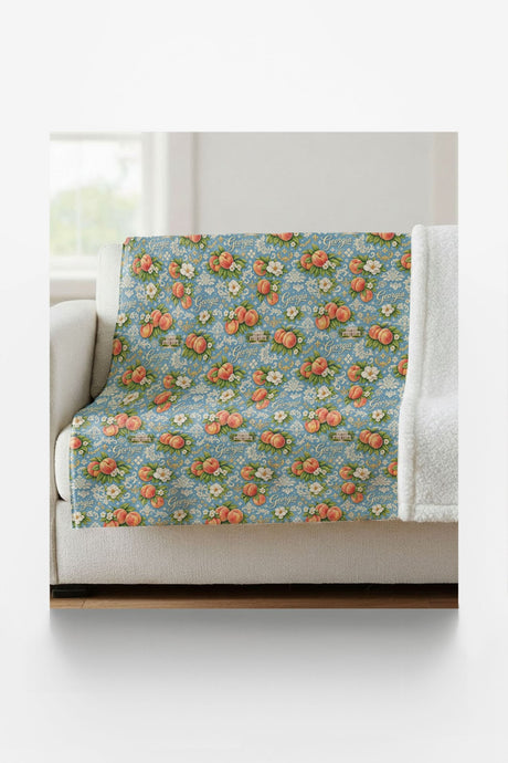 Georgia Peach State Classic Sherpa Blanket - London Penny Gift Wrap