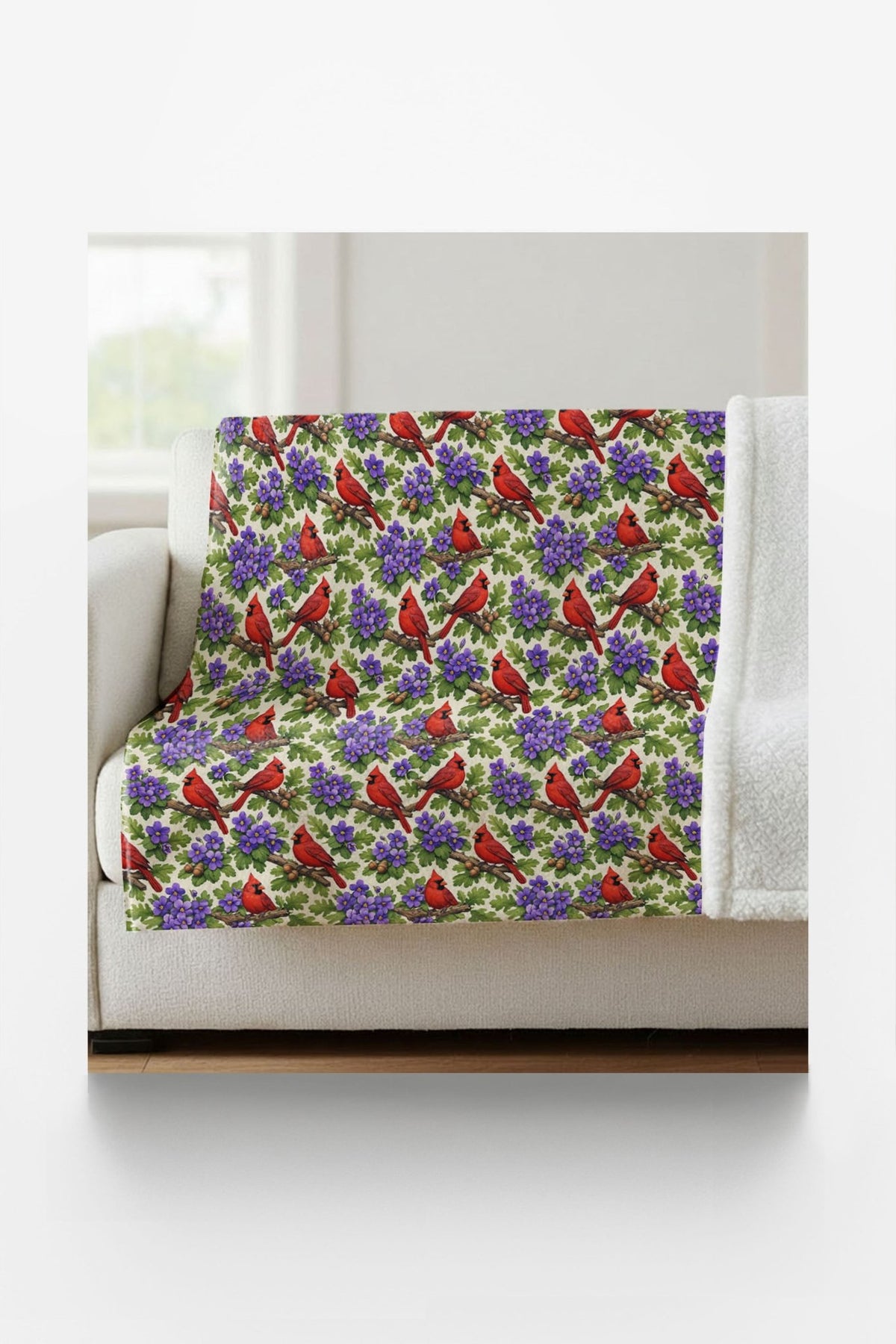 Illinois Flora & Fauna Sherpa Blanket - London Penny Gift Wrap