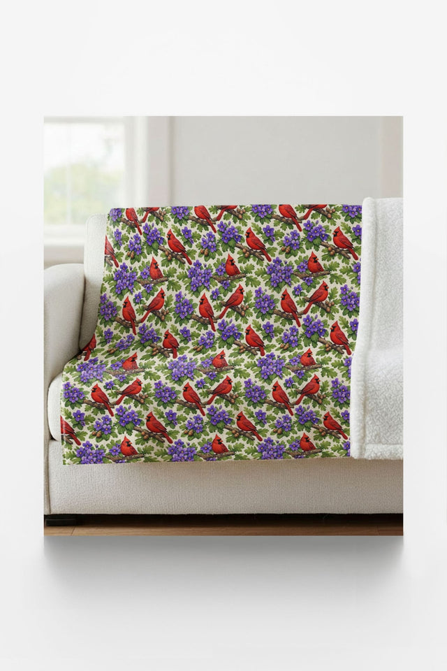 Illinois Flora & Fauna Sherpa Blanket - London Penny Gift Wrap