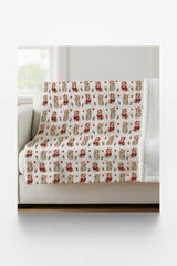 Mistletoe Morning Corgi Sherpa Blanket - London Penny Gift Wrap